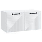 Wandkast tv-meubel 59,5x31x30 cm wit bewerkt hout