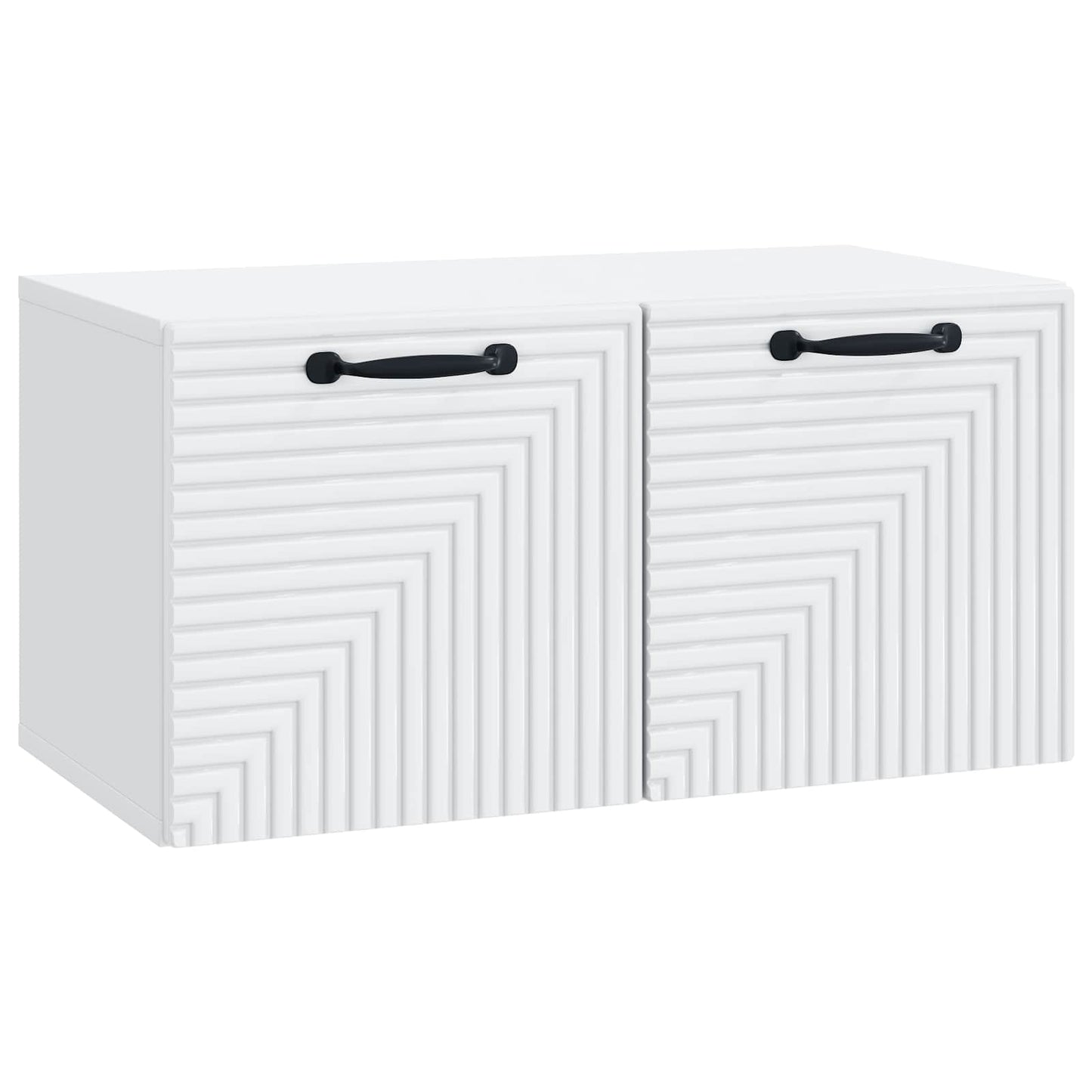 Wandbeugel TV-kast Wit 59,5 x 31 x 30 cm Bewerkt hout