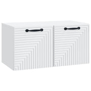 Wandkast tv-meubel 59,5x31x30 cm wit bewerkt hout