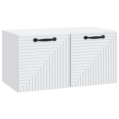 Wandbeugel TV-kast Wit 59,5 x 31 x 30 cm Bewerkt hout