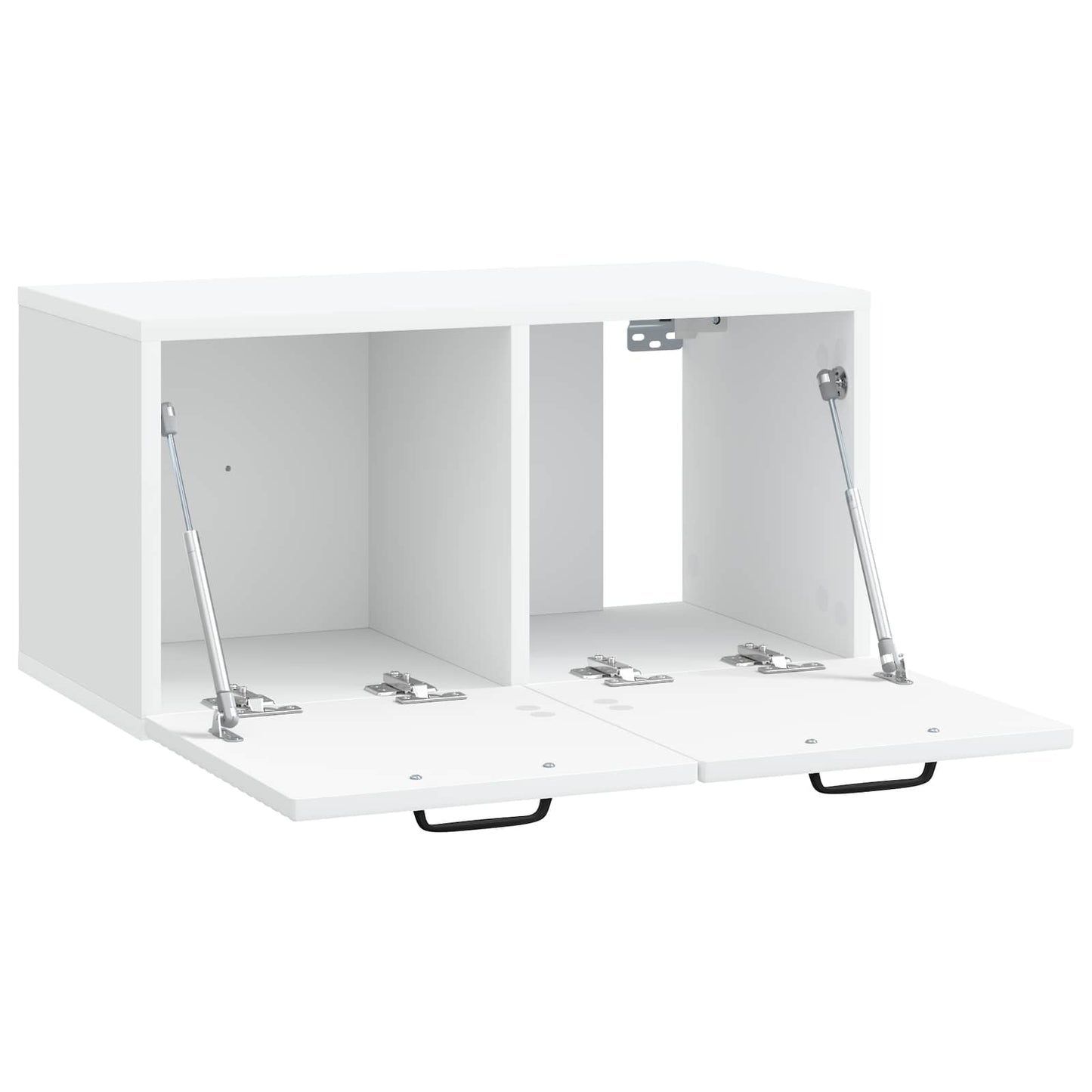 Wandbeugel TV-kast Wit 59,5 x 31 x 30 cm Bewerkt hout
