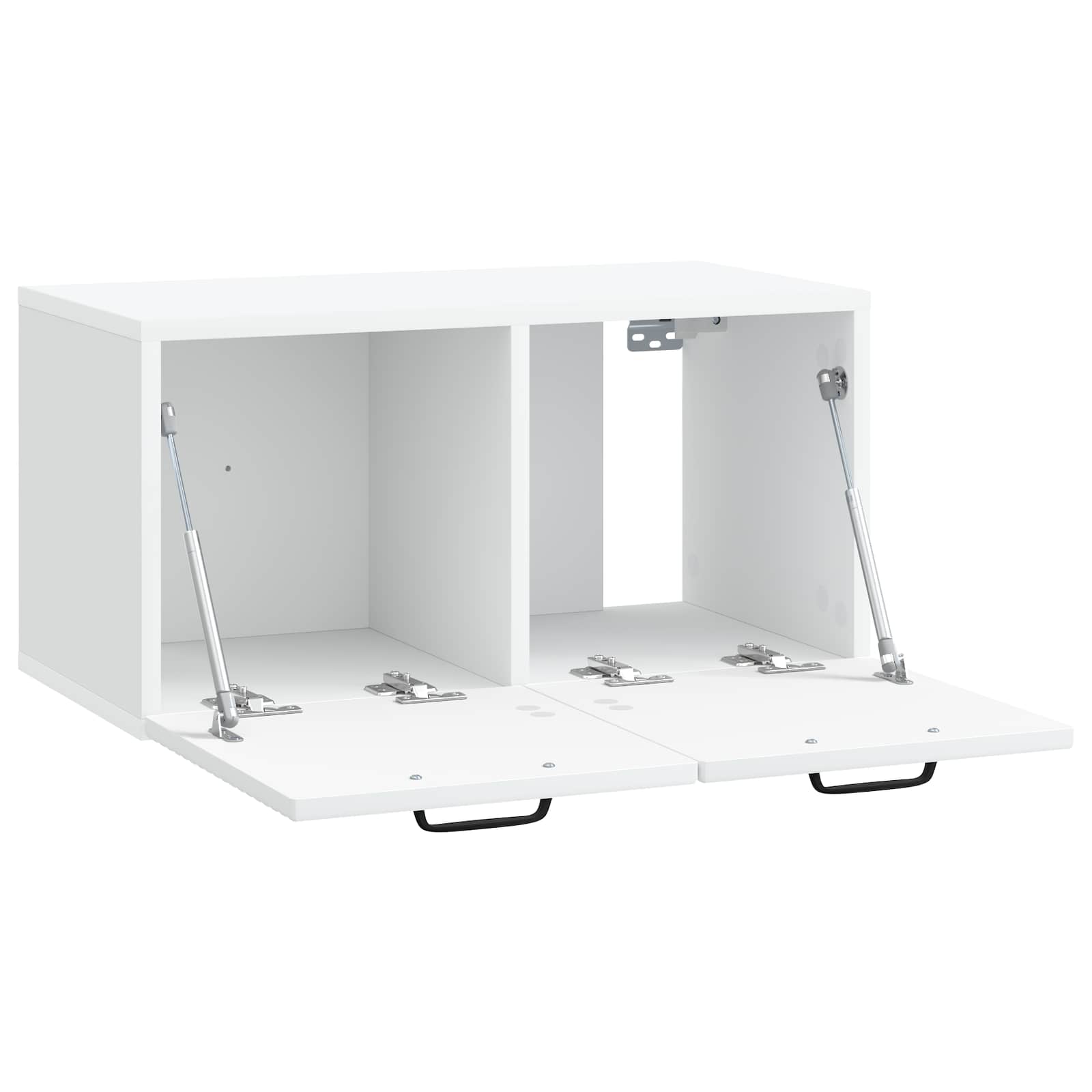 Wandbeugel TV-kast Wit 59,5 x 31 x 30 cm Bewerkt hout