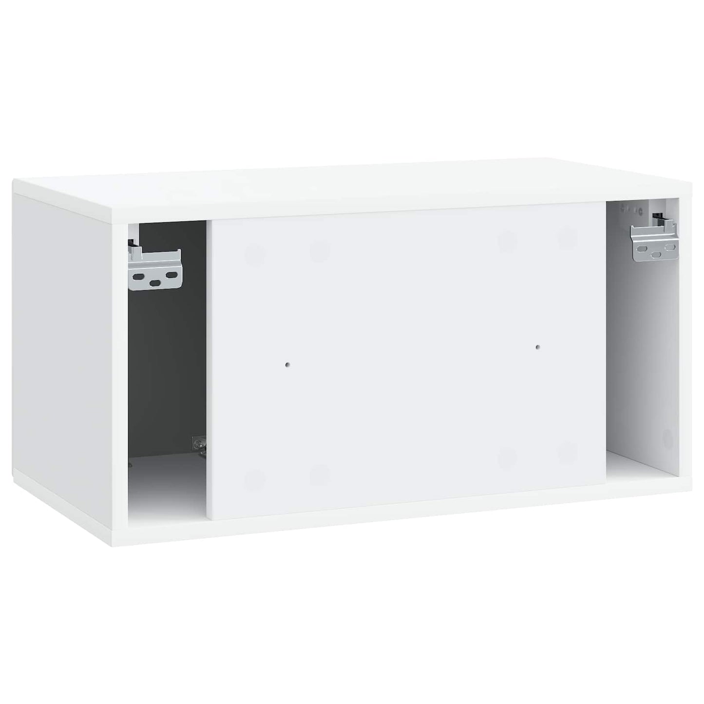 Wandbeugel TV-kast Wit 59,5 x 31 x 30 cm Bewerkt hout