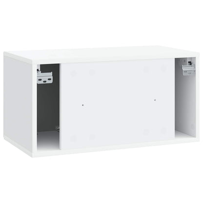 Wandbeugel TV-kast Wit 59,5 x 31 x 30 cm Bewerkt hout