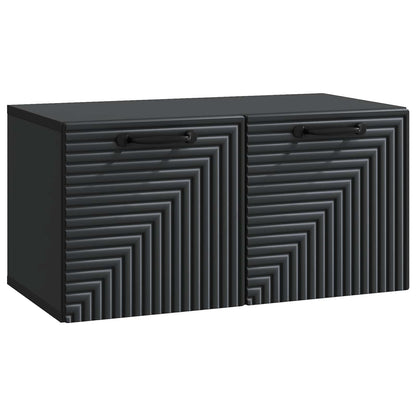 Wandbeugel TV-kast Zwart 59,5 x 31 x 30 cm Bewerkt hout