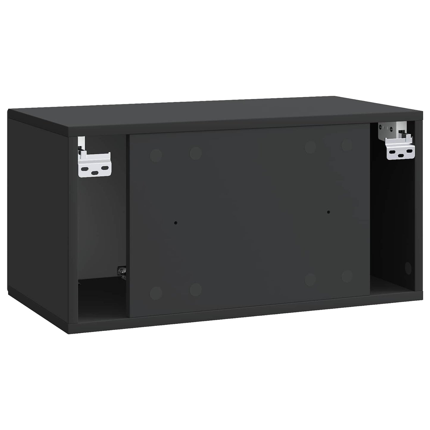 Wandbeugel TV-kast Zwart 59,5 x 31 x 30 cm Bewerkt hout