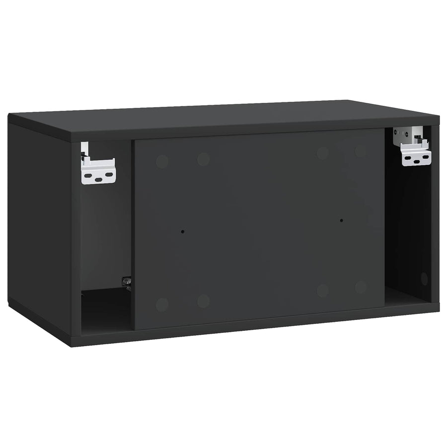 Wandbeugel TV-kast Zwart 59,5 x 31 x 30 cm Bewerkt hout