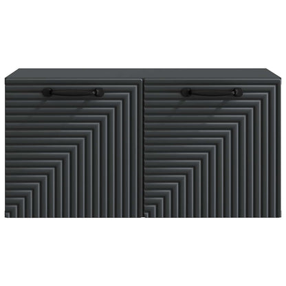 Wandbeugel TV-kast Zwart 59,5 x 31 x 30 cm Bewerkt hout