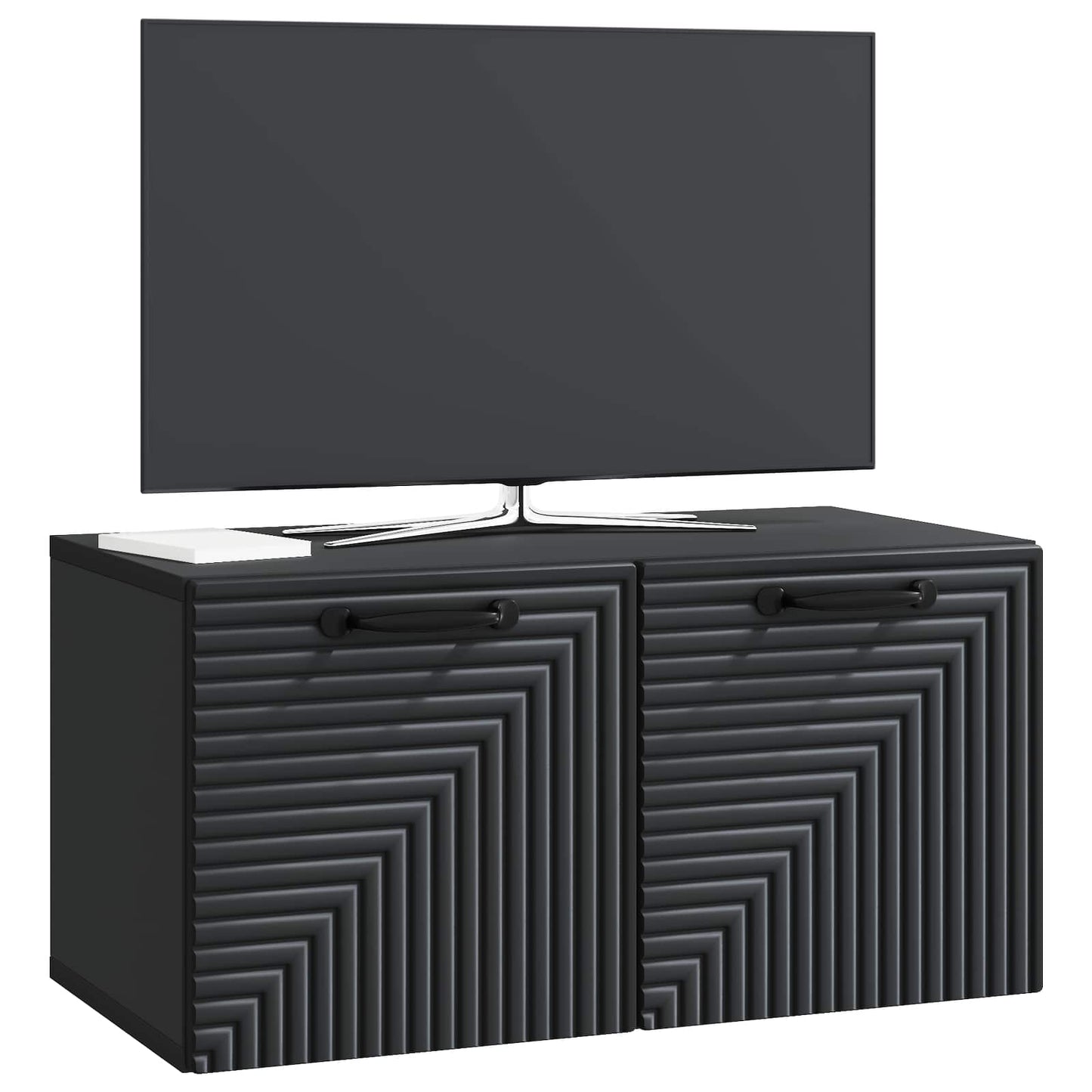 Wandbeugel TV-kast Zwart 59,5 x 31 x 30 cm Bewerkt hout