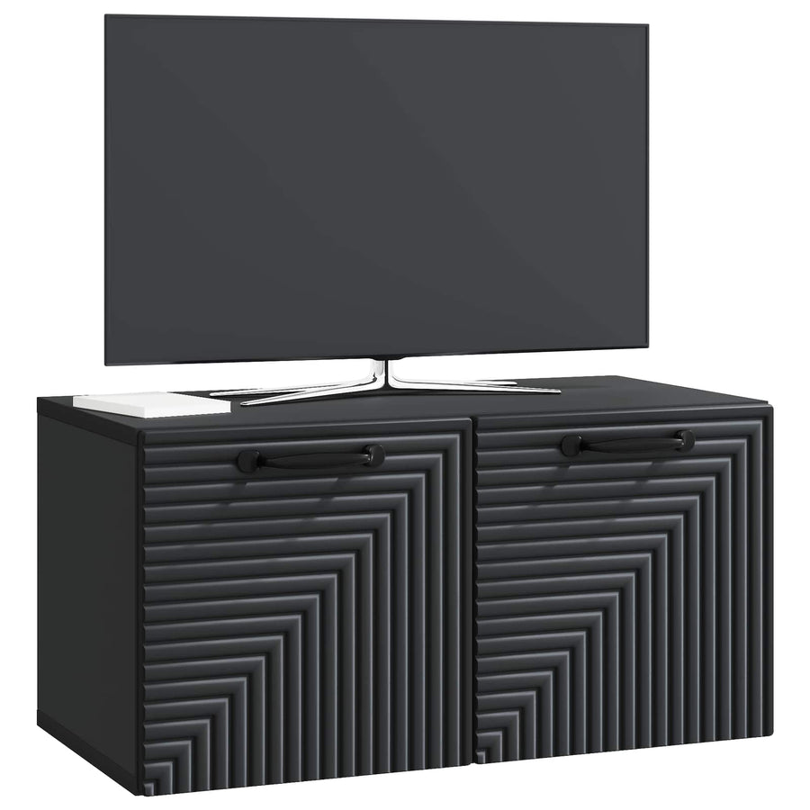 Wandbeugel TV-kast Zwart 59,5 x 31 x 30 cm Bewerkt hout