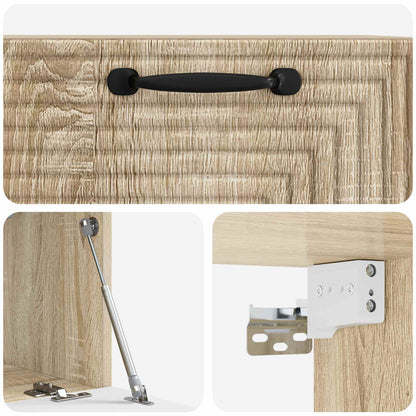 Wandbeugel TV-kast Sonoma Eiken 59,5 x 31 x 30 cm Bewerkt hout