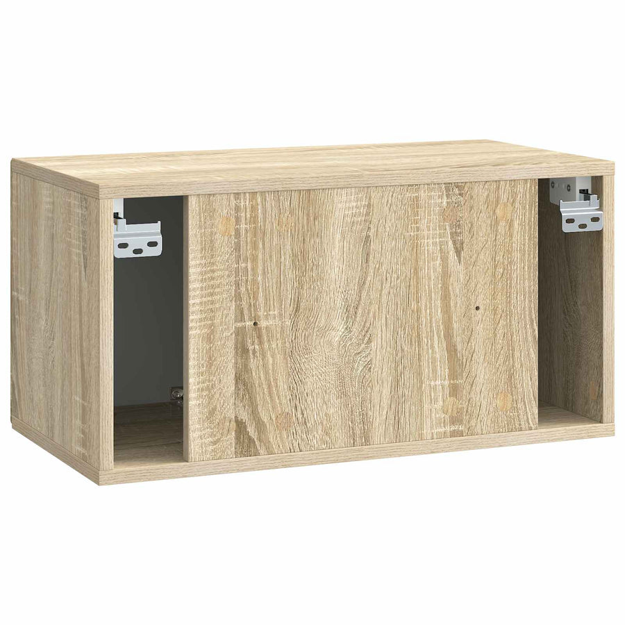 Wandbeugel TV-kast Sonoma Eiken 59,5 x 31 x 30 cm Bewerkt hout