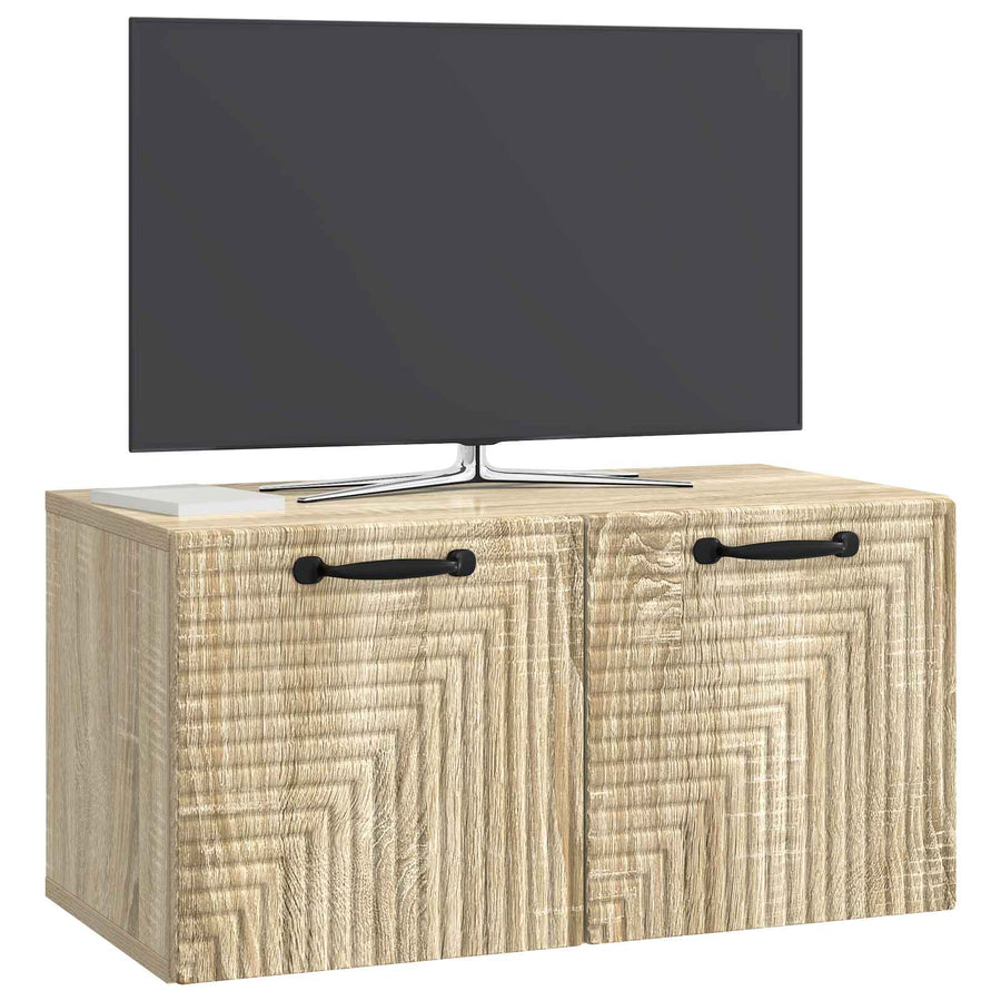 Wandbeugel TV-kast Sonoma Eiken 59,5 x 31 x 30 cm Bewerkt hout