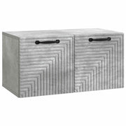 Tv-meubel 59,5x31x30 cm betongrijs bewerkt hout