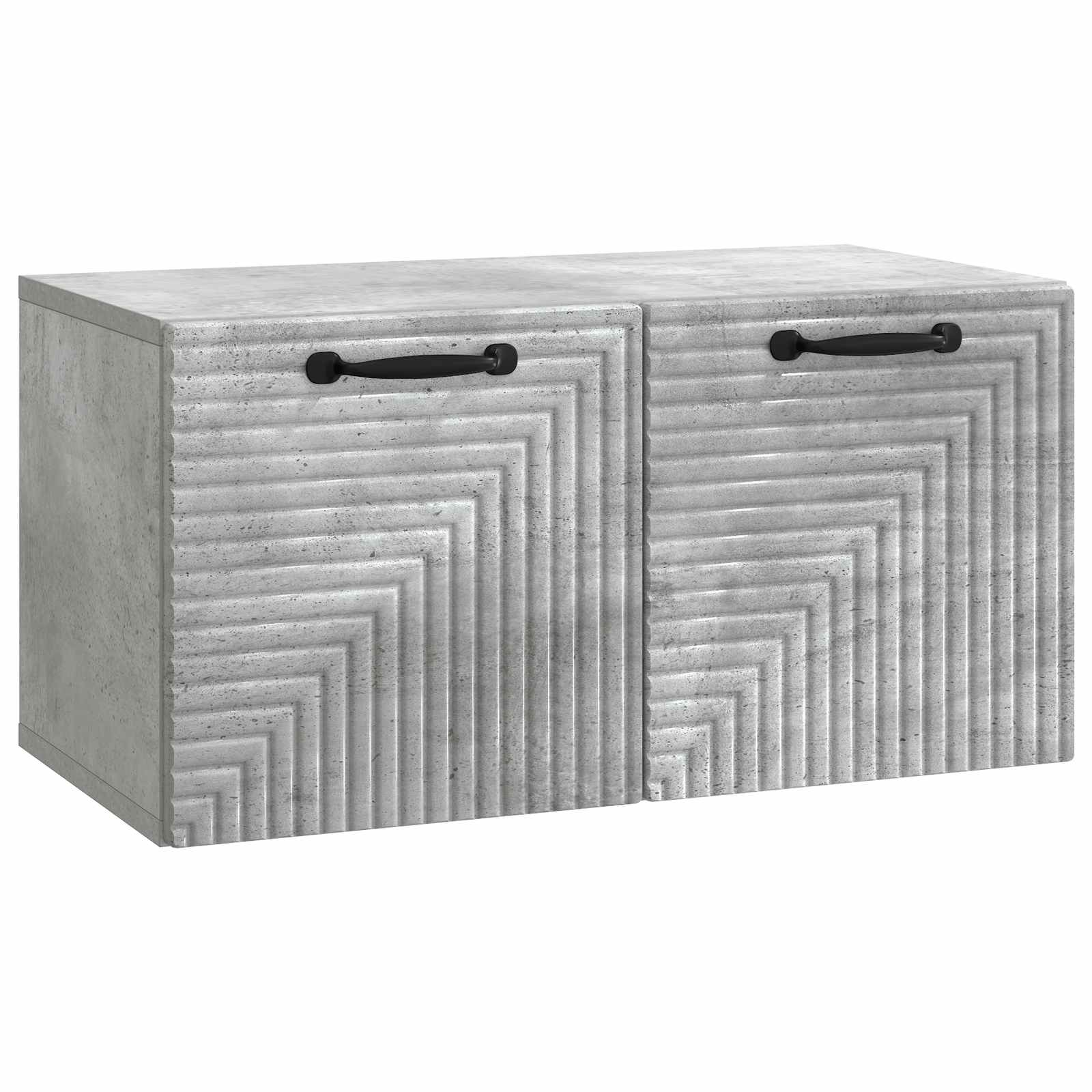Wandbeugel TV-kast Betongrijs 59,5 x 31 x 30 cm Bewerkt hout