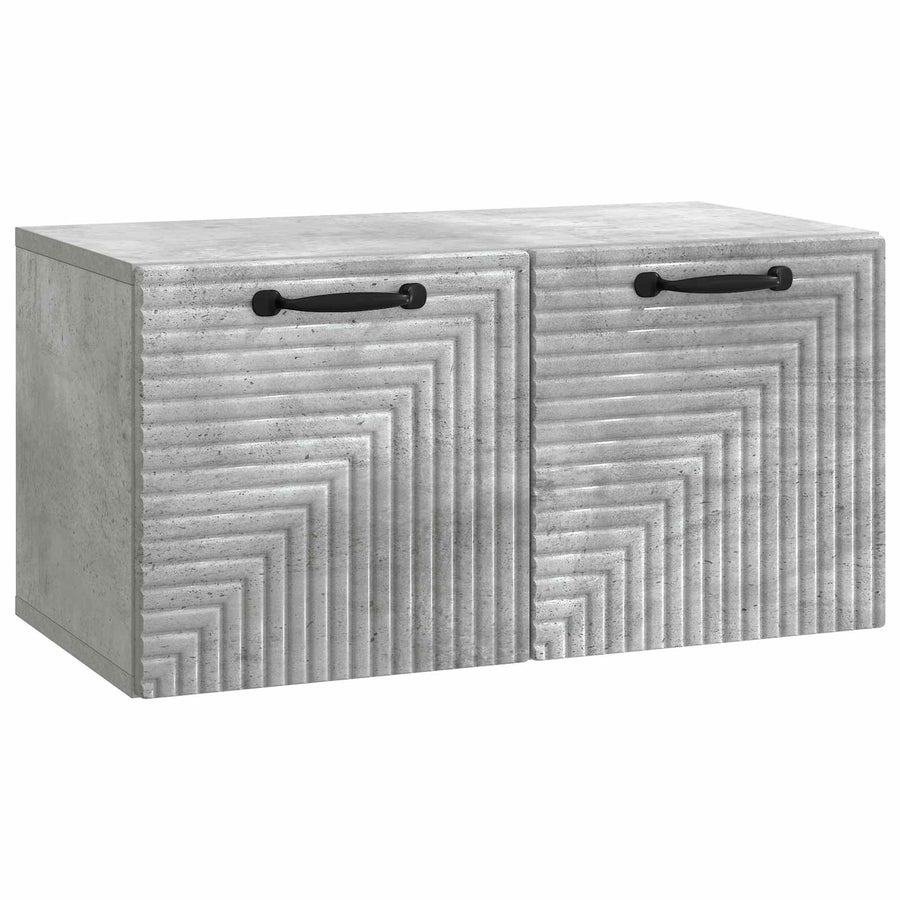 Wandbeugel TV-kast Betongrijs 59,5 x 31 x 30 cm Bewerkt hout