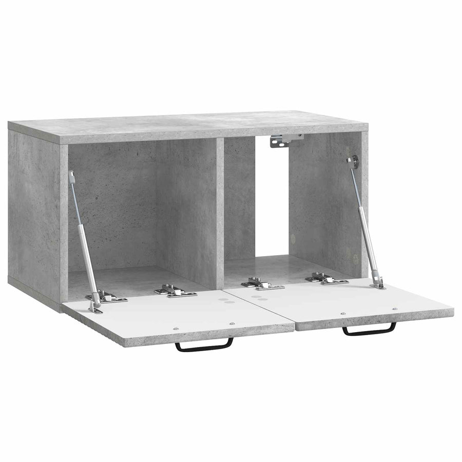 Wandbeugel TV-kast Betongrijs 59,5 x 31 x 30 cm Bewerkt hout