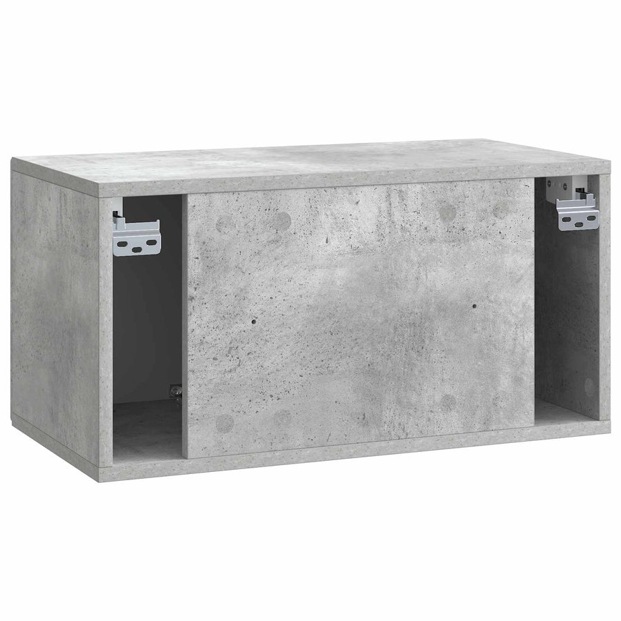 Wandbeugel TV-kast Betongrijs 59,5 x 31 x 30 cm Bewerkt hout