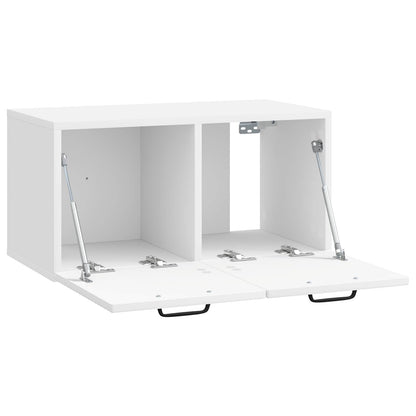 Wandbeugel TV-kast Hoogglans Wit 59,5 x 31 x 30 cm Bewerkt hout