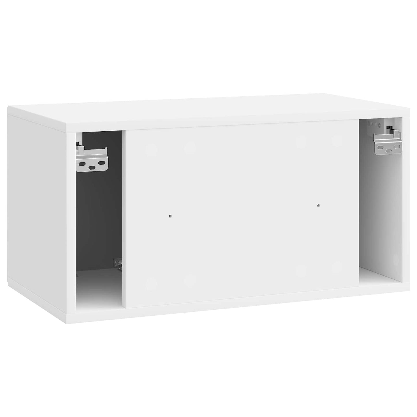 Wandbeugel TV-kast Hoogglans Wit 59,5 x 31 x 30 cm Bewerkt hout