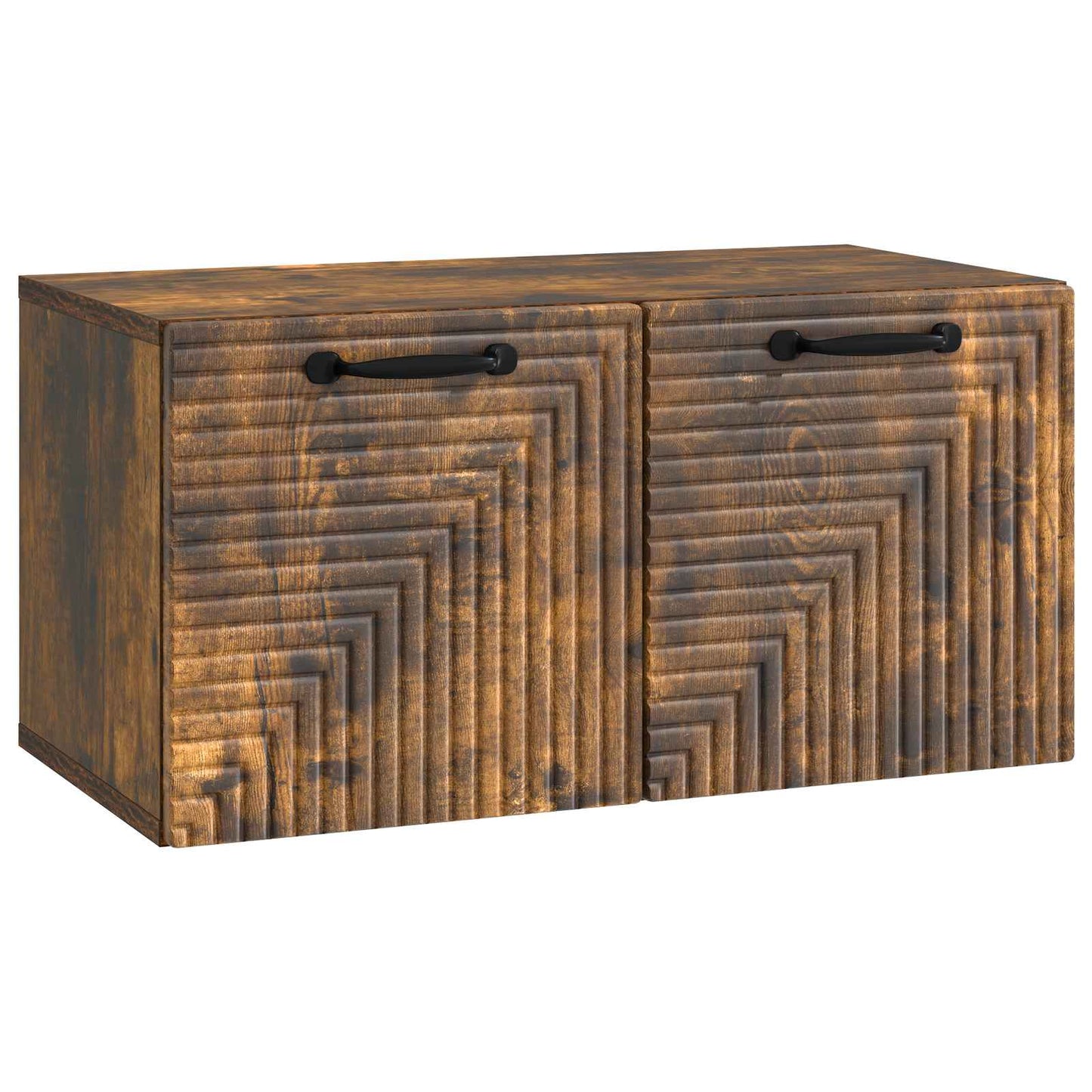 Wandbeugel TV-kast Gerookt eiken 59,5 x 31 x 30 cm Bewerkt hout