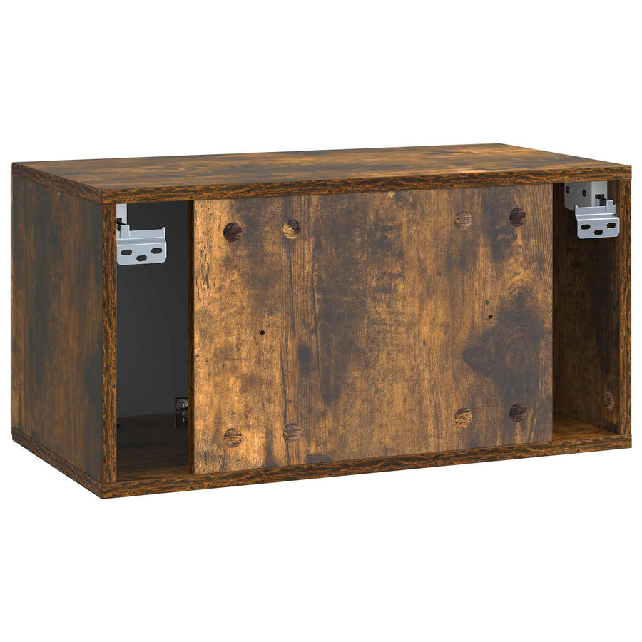 Wandbeugel TV-kast Gerookt eiken 59,5 x 31 x 30 cm Bewerkt hout