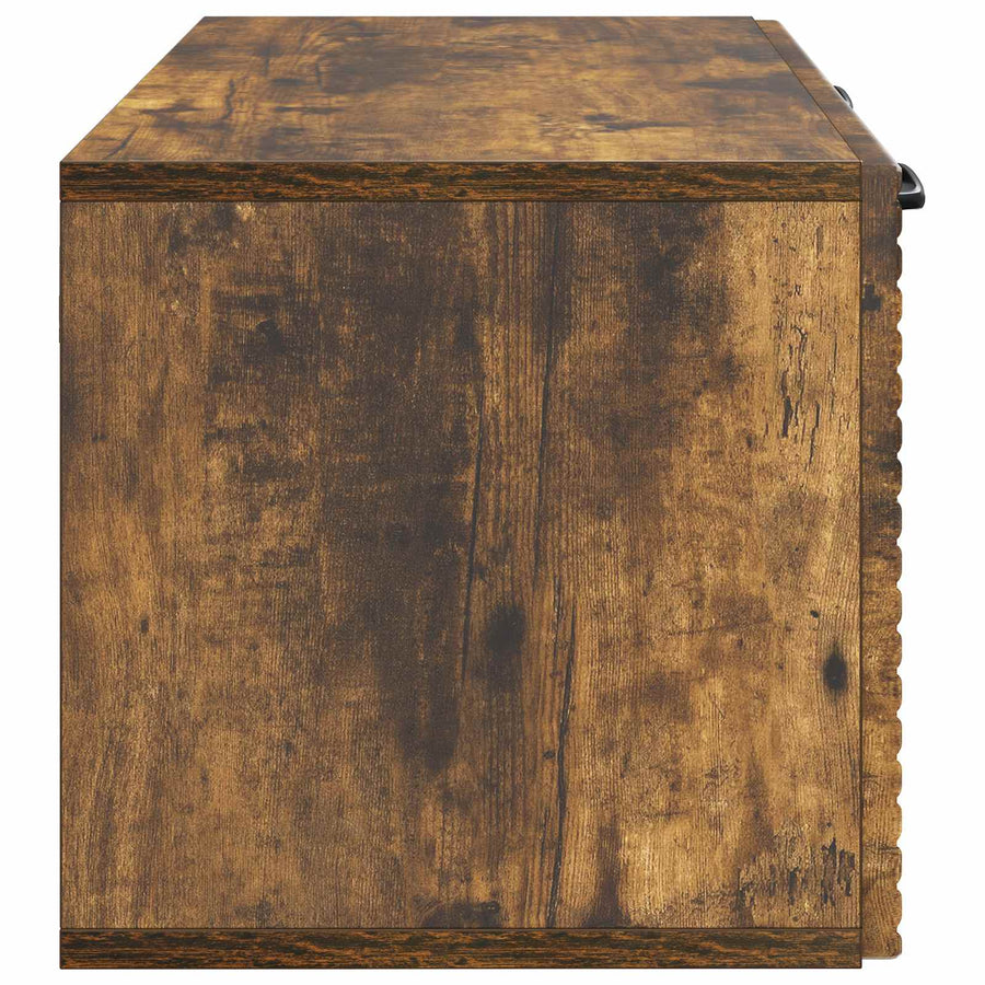 Wandbeugel TV-kast Gerookt eiken 59,5 x 31 x 30 cm Bewerkt hout