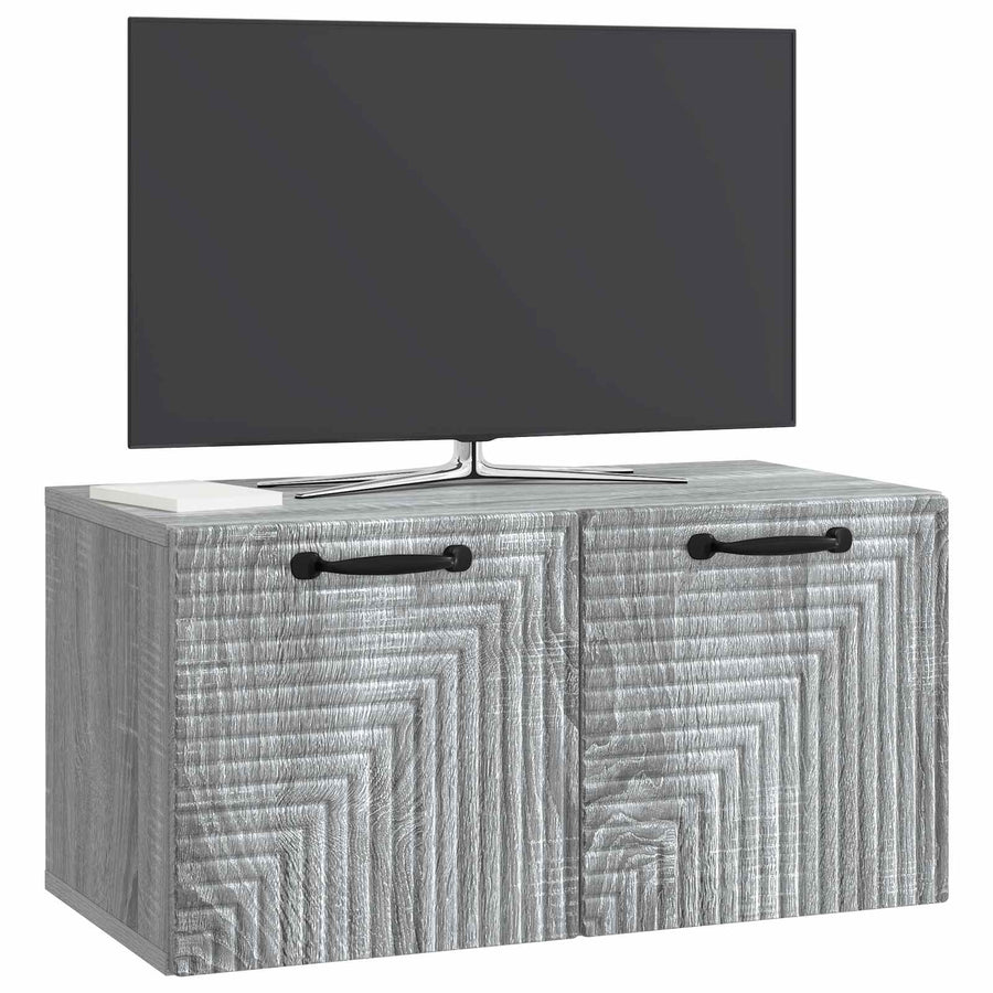 Wandbeugel TV-kast Grijs sonoma 59,5 x 31 x 30 cm Bewerkt hout