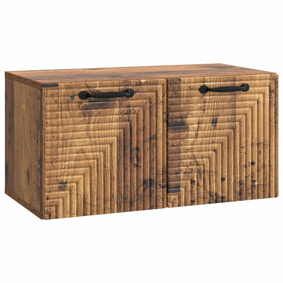 Wandbeugel TV-kast Oud hout 59,5 x 31 x 30 cm Bewerkt hout