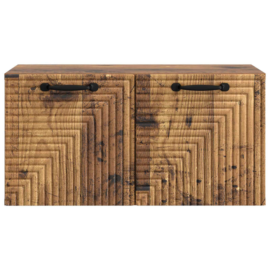 Wandbeugel TV-kast Oud hout 59,5 x 31 x 30 cm Bewerkt hout
