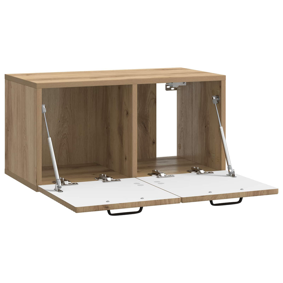 Wandbeugel TV-kast Artisanaal eiken 59,5 x 31 x 30 cm