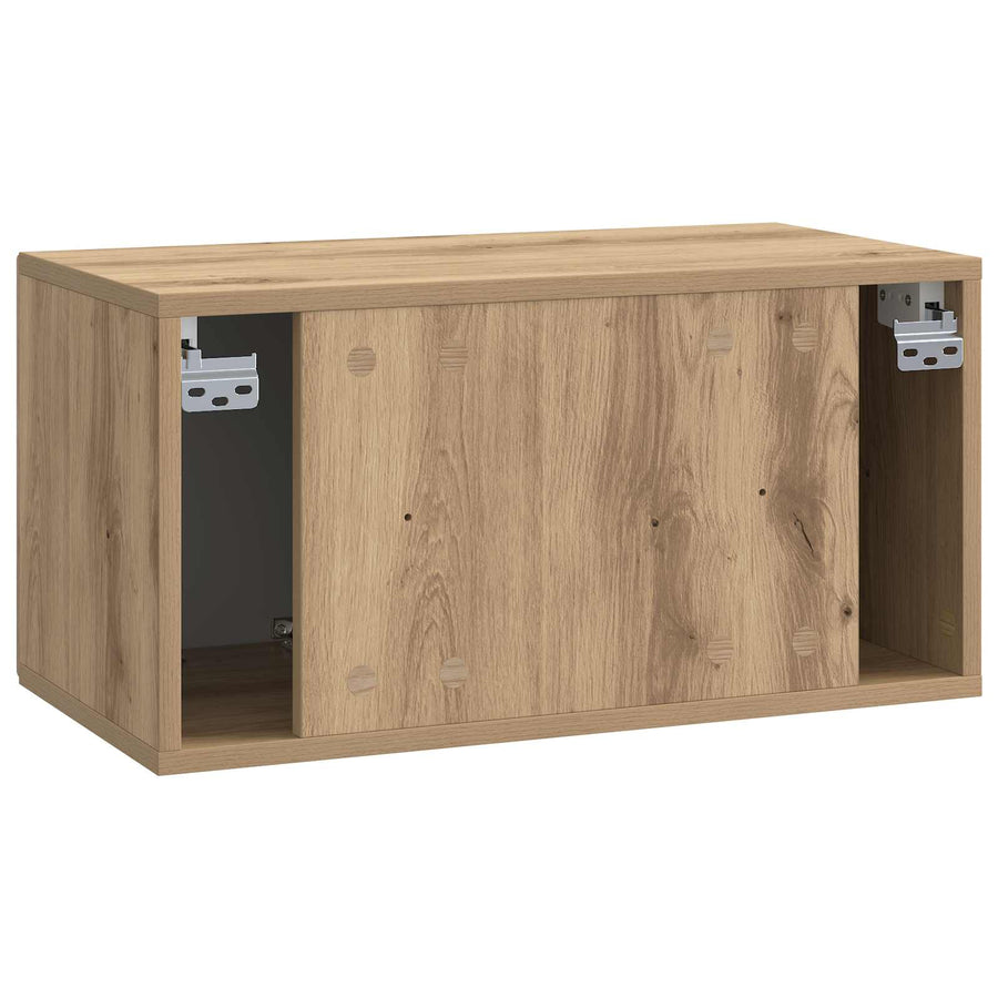 Wandbeugel TV-kast Artisanaal eiken 59,5 x 31 x 30 cm