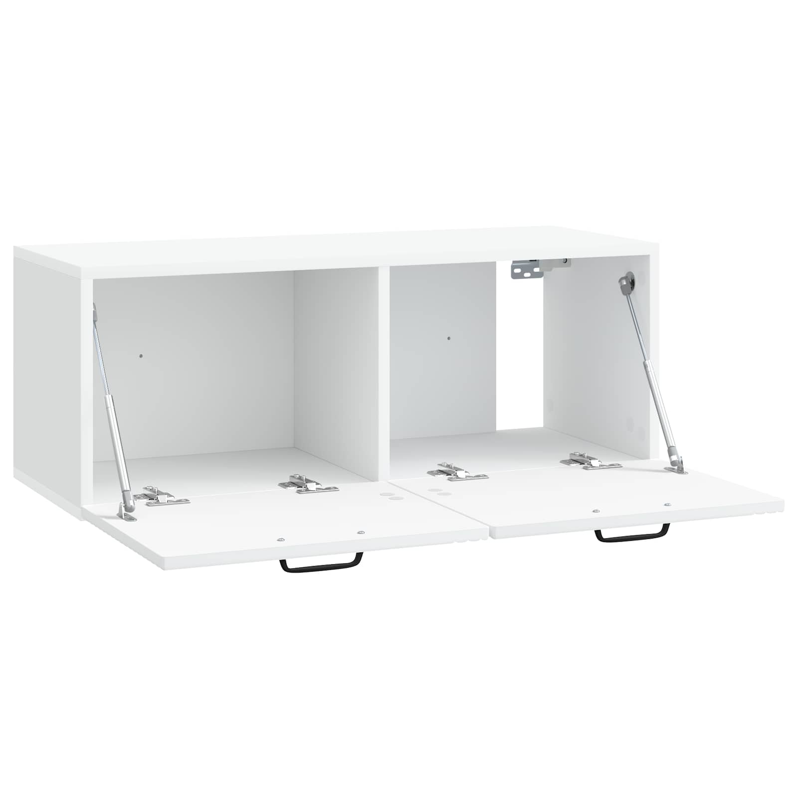 Wandbeugel TV-kast Wit 78,5 x 31 x 30 cm Bewerkt hout