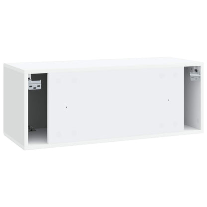 Wandbeugel TV-kast Wit 78,5 x 31 x 30 cm Bewerkt hout