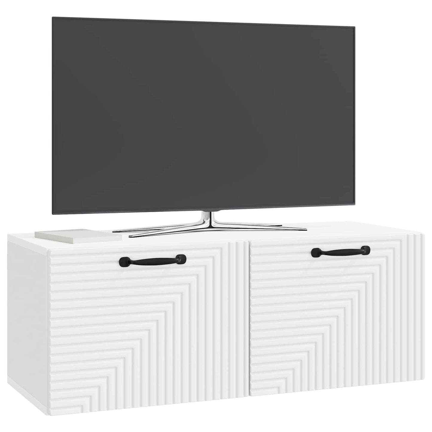 Wandbeugel TV-kast Wit 78,5 x 31 x 30 cm Bewerkt hout