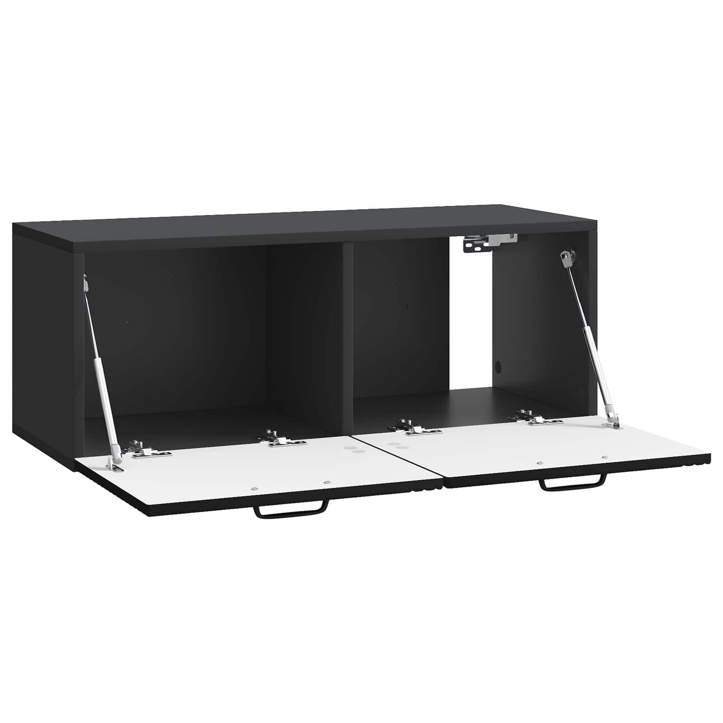 Wandbeugel TV-kast Zwart 78,5 x 31 x 30 cm Bewerkt hout