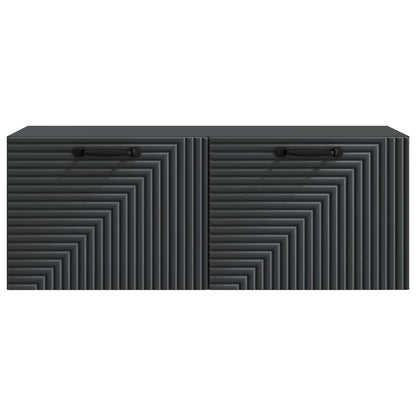 Wandbeugel TV-kast Zwart 78,5 x 31 x 30 cm Bewerkt hout