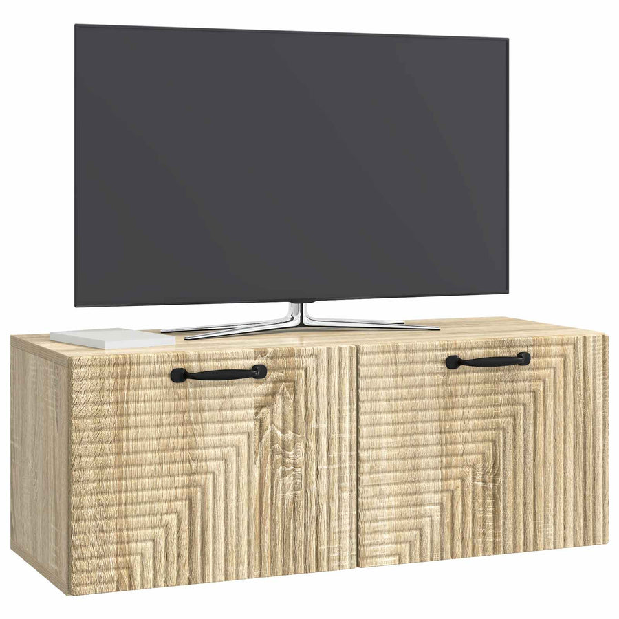 Wandbeugel TV-kast Sonoma Eiken 78,5 x 31 x 30 cm Bewerkt hout