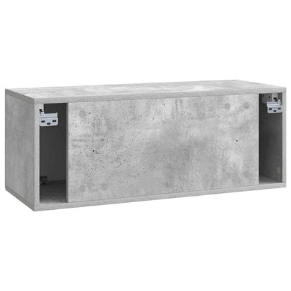 Wandbeugel TV-kast Betongrijs 78,5 x 31 x 30 cm Bewerkt hout
