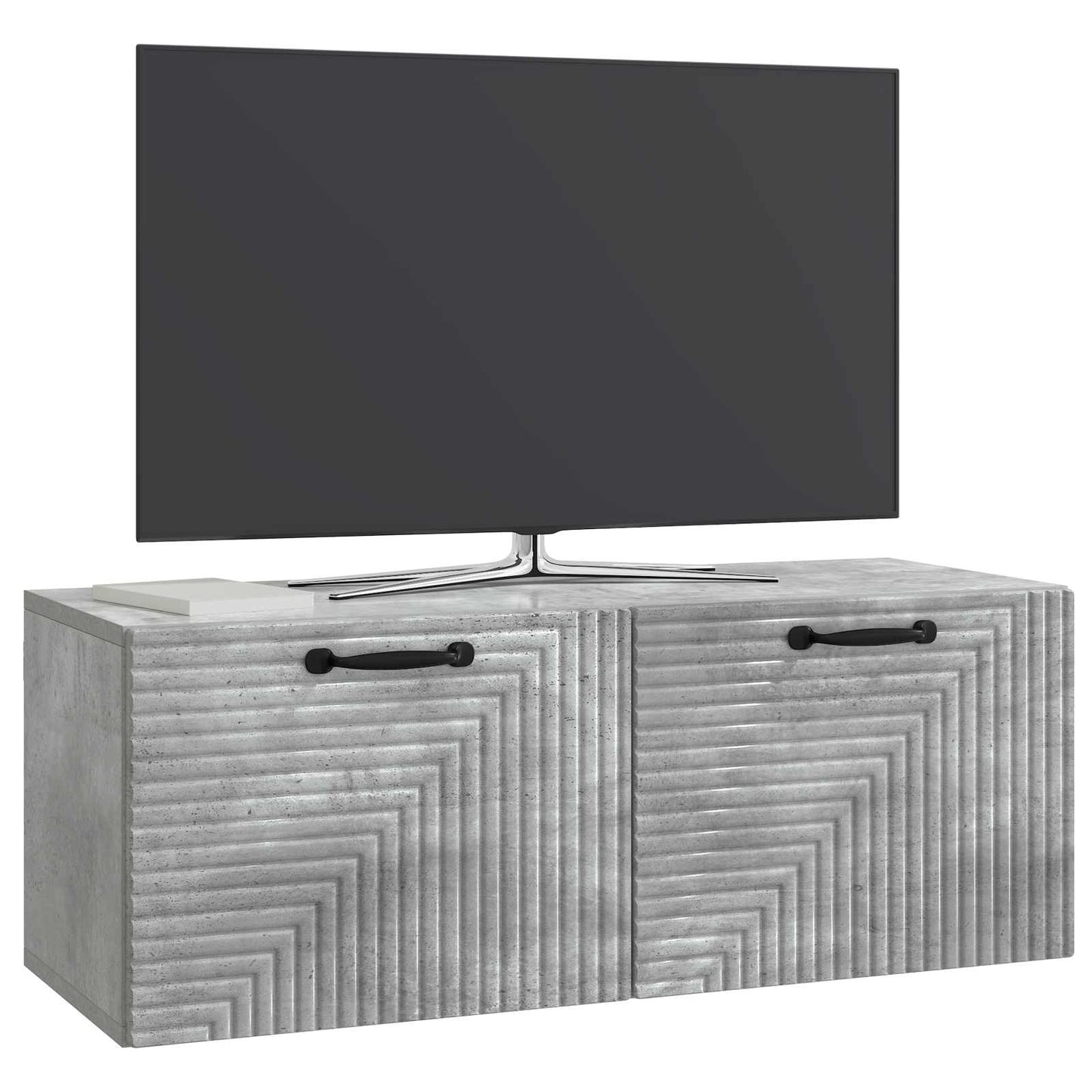 Wandbeugel TV-kast Betongrijs 78,5 x 31 x 30 cm Bewerkt hout