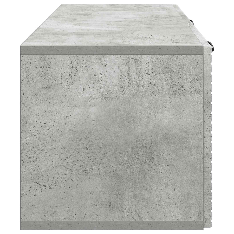 Wandbeugel TV-kast Betongrijs 78,5 x 31 x 30 cm Bewerkt hout