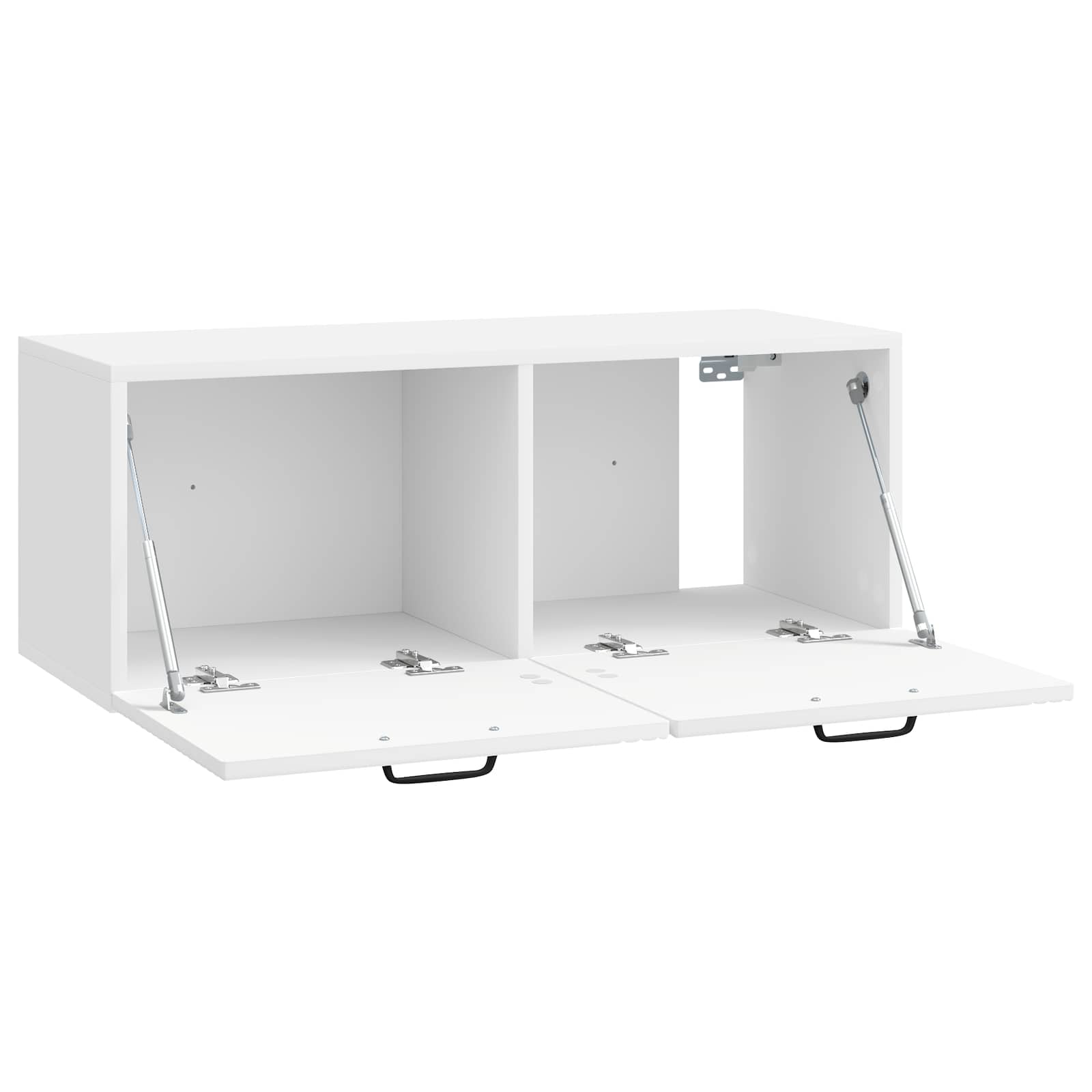 Wandbeugel TV-kast Hoogglans Wit 78,5 x 31 x 30 cm Bewerkt hout