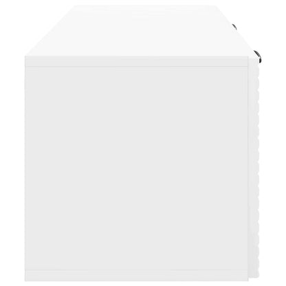Wandbeugel TV-kast Hoogglans Wit 78,5 x 31 x 30 cm Bewerkt hout