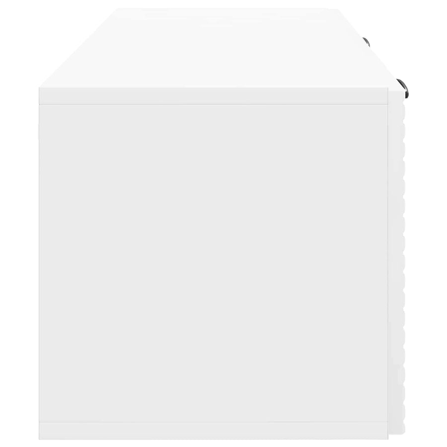 Wandbeugel TV-kast Hoogglans Wit 78,5 x 31 x 30 cm Bewerkt hout