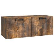 Wandkast tv-meubel 78,5x31x30 cm gerookt eiken bewerkt hout