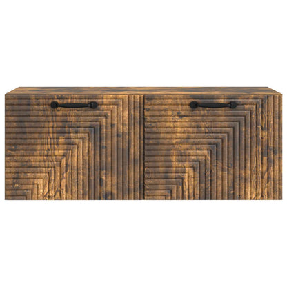 Wandbeugel TV-kast Gerookt eiken 78,5 x 31 x 30 cm Bewerkt hout