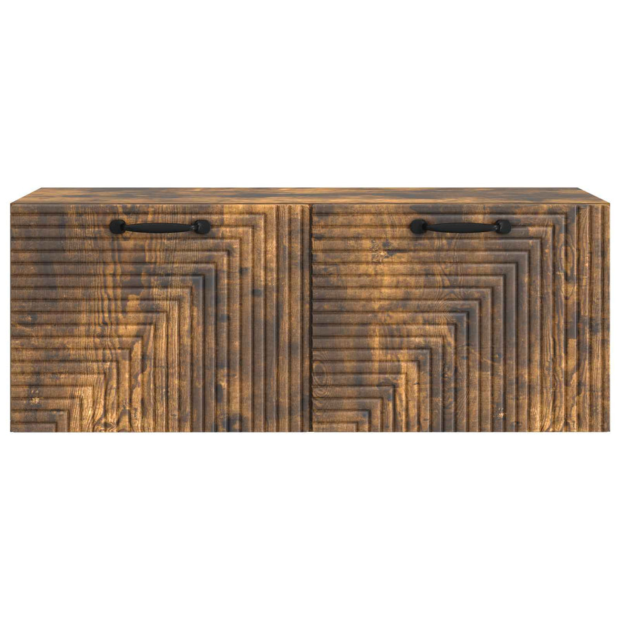 Wandbeugel TV-kast Gerookt eiken 78,5 x 31 x 30 cm Bewerkt hout