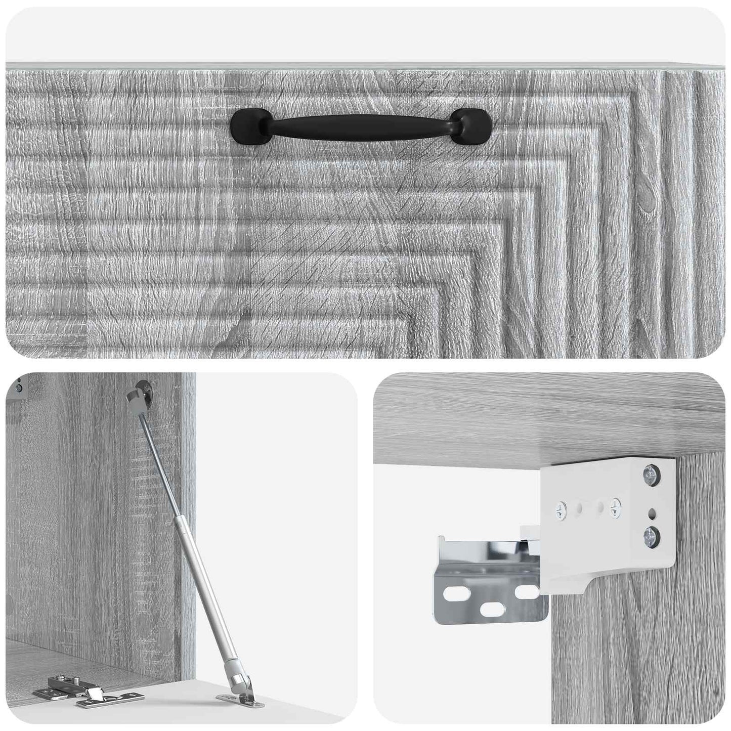 Wandbeugel TV-kast Grijs sonoma 78,5 x 31 x 30 cm Bewerkt hout