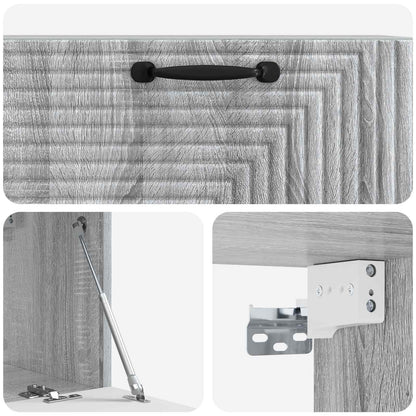 Wandbeugel TV-kast Grijs sonoma 78,5 x 31 x 30 cm Bewerkt hout