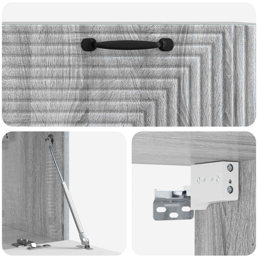 Wandbeugel TV-kast Grijs sonoma 78,5 x 31 x 30 cm Bewerkt hout